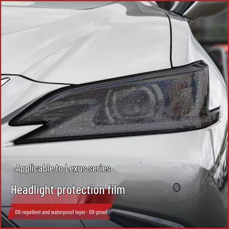 Compatible Smoked Headlight Film for Lexus ES200/IS/NX200/RX300 - Light-Controlled Color-Changing