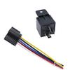 QXNY 1Pc Automotive Relay 12V or 24V 5Pin 40A Car Relay with Black Red Copper Terminal Auto Relay Socket SPDT Harness Cable