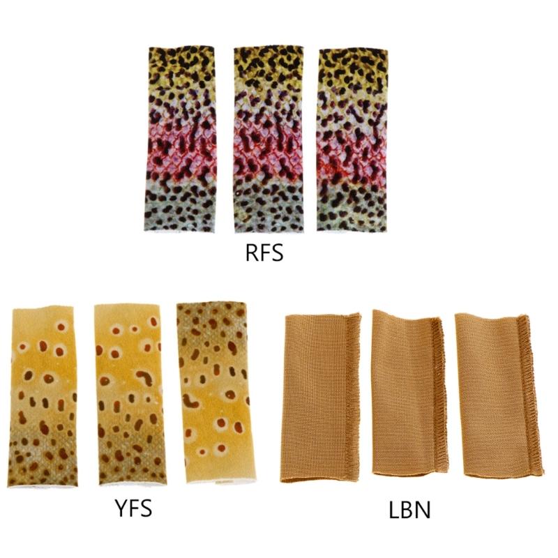 3Pieces Finger Sleeves Protectors Thumb Brace Support Elastic Fly Fishing Stripping Guards Anti Scratch Finger Protector