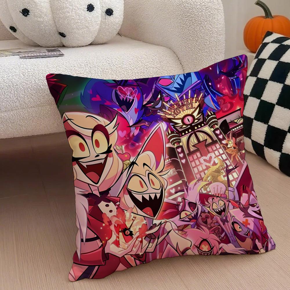 Edgy Musikalisch Schrullig Animiert HHazbin Hotel Kissenbezug Sofakissenbezug Versteckter Knopf Strapazierfähiges Polyester Stuhlkissen
