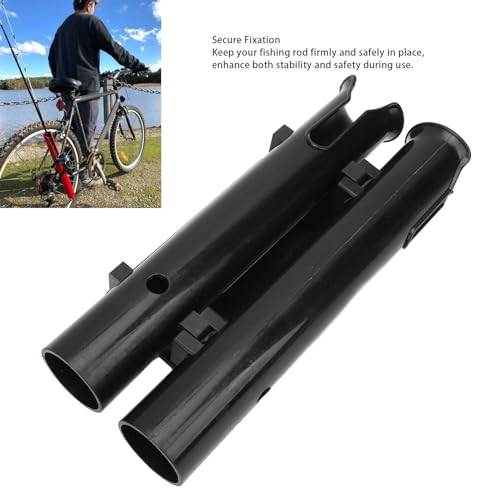 Fishing Rod Holder Bracket, Plastic Secure Fixed 2 Tube Fishing Rod Holder Rack, Portable Fishing Pole Holder, Tube Fishing Rod Pole Support for Motor