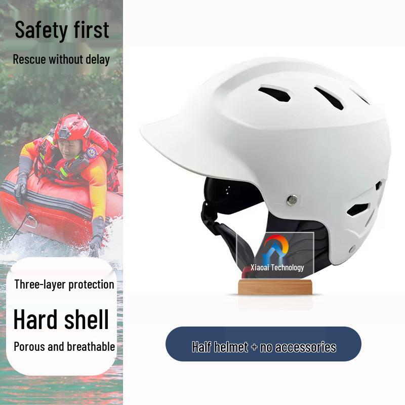 Marine Safety Helmet: Breathable, Impact-Resistant Full Face Protection for Water Sports and Flood Area Rescue.
