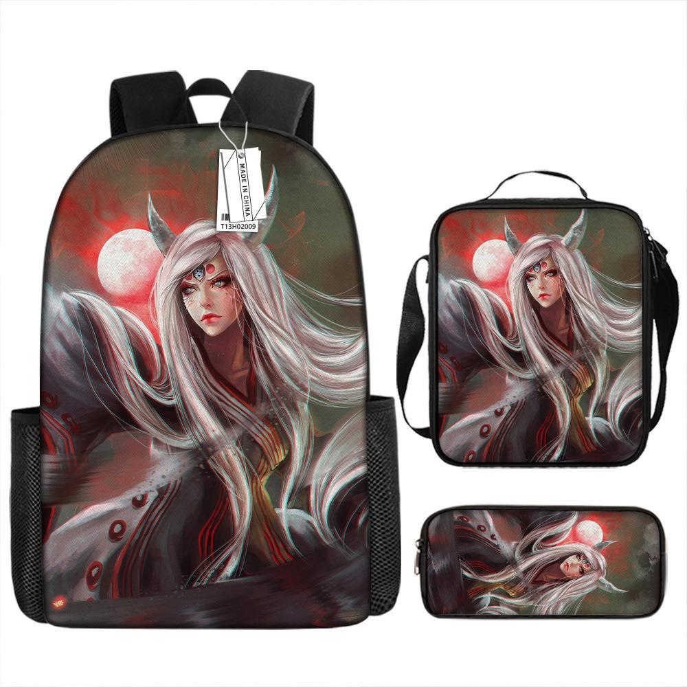 

Школьный сезон новый рюкзак Наруто Какаши портативная сумка для ланча сумка для начальной школы 3-6 класс Pencil case