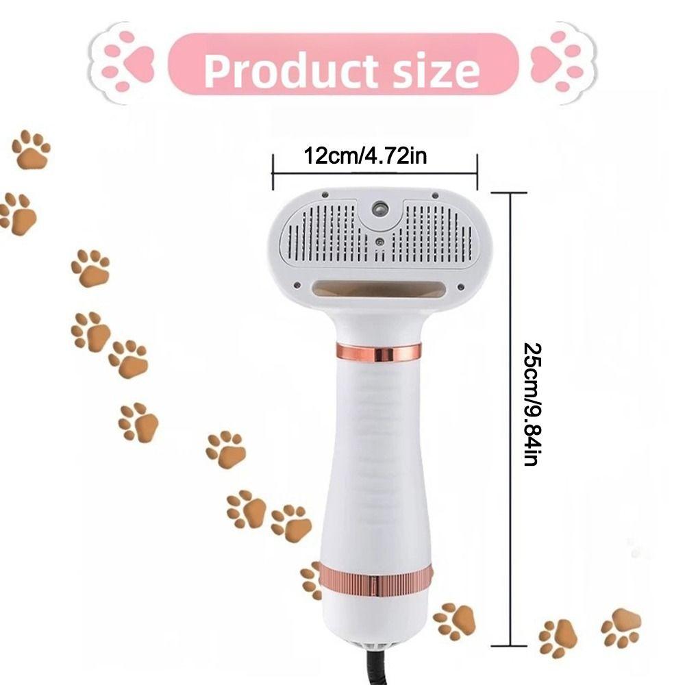 ABS Pet Grooming Dryer Massage Spray Brush Detachable Nozzle Dog Cat Hair Removal Comb 3-speed Adjustable Pet Hair Dryer