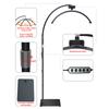Eyelash lamp with remote control and phone stand, half moon lamp, floor lamp for tattoo eyebrow facial treatment salon, multi-an