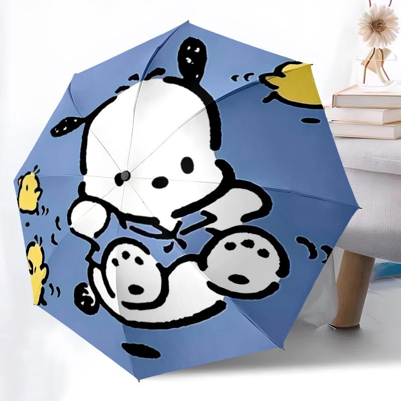 1pc Pochacco Automatic Opening/Closing Umbrella with Foldable Design - Outdoor for Fans, Travelers, Everyday Use - Perfect Gift for Festivals.K061
