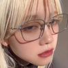 Vintage Rectangle Glasses Frame Women Metal Small Squre Shape Eyewear Clear Optical Eyeglasses Transparent Lens Spectacle