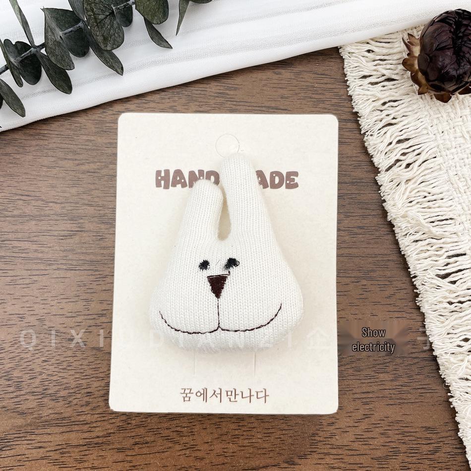 Kids' Fabric Cartoon Rabbit Hair Clips & Ties - Korean Style Hair Accessories for Frizzy Hair