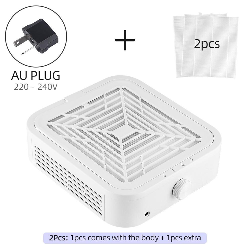 120W Powerful Nail Dust Collector Super Suction Brushless Nail Dust Extractor Nail Art Manicure Fan Vacuum Cleaner With 2 Filter