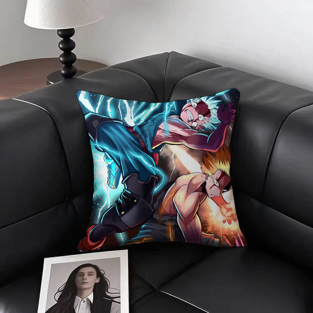 Funda de Almohada Cuadrada de Anime Japonés My Hero Academia para Dormitorio, Sofá, Cojín de Comodidad para el Ocio, Coche, Sala de Estar, Decoración del Hogar