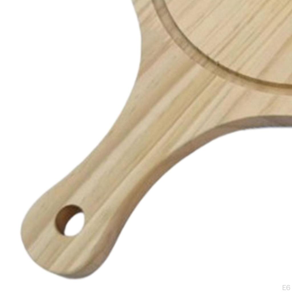 Bread and Crackers Platter, Pizza Cutting Board, Cheese Serving Wooden Peel for Fruit