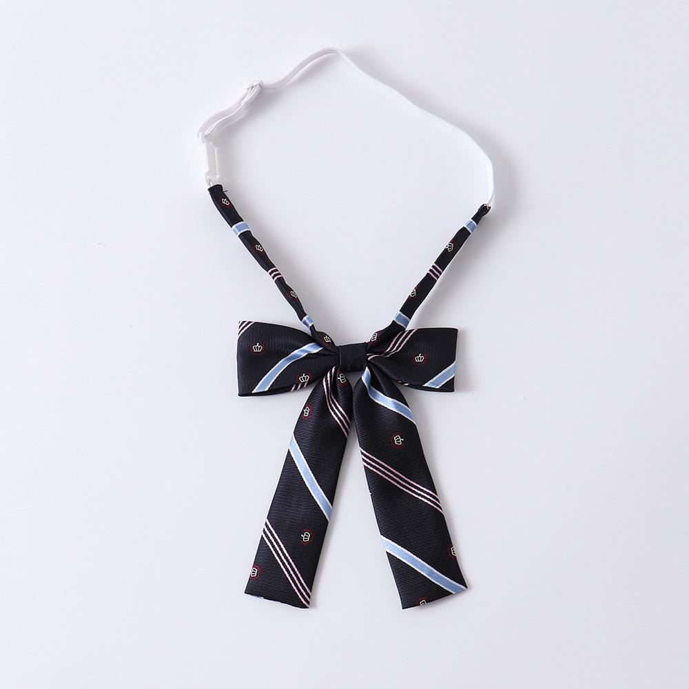 Japanese Academy Style Student Tie with Crown Design