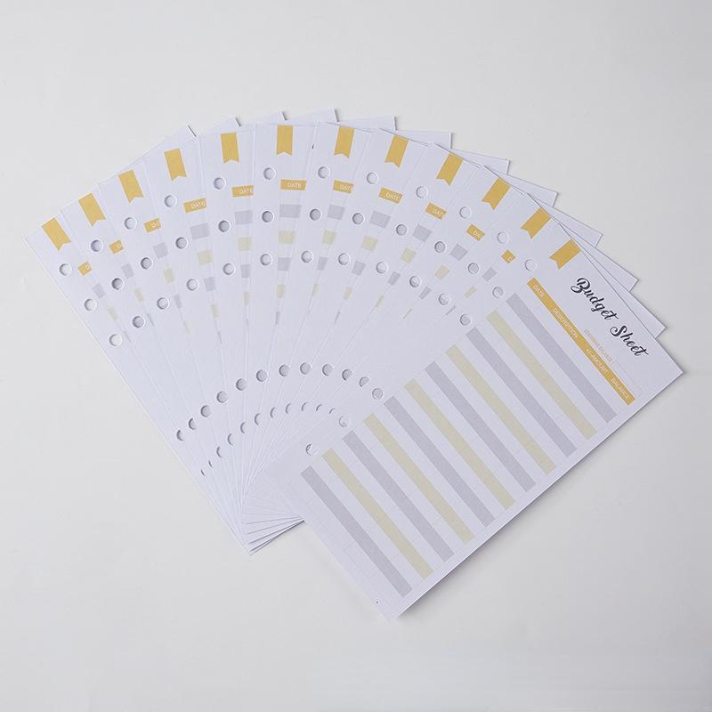 A6 Binder Budget Planner Organizer 6 Ring Binder Envelopes Pockets And 12 Pieces Expense Budget Sheets