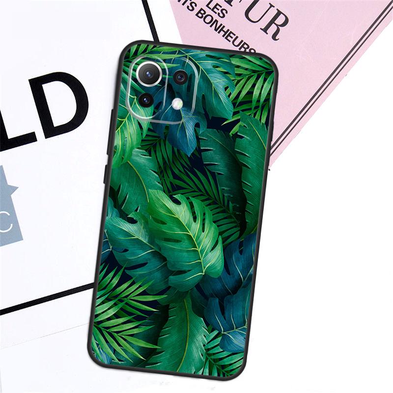 Tropical Leaf Pattern Case For Xiaomi 17 Pro Max 14 15 Ultra 13T 15T 14T Pro POCO X7 Pro X5 X6 F5 F6 F7 F8 Cover