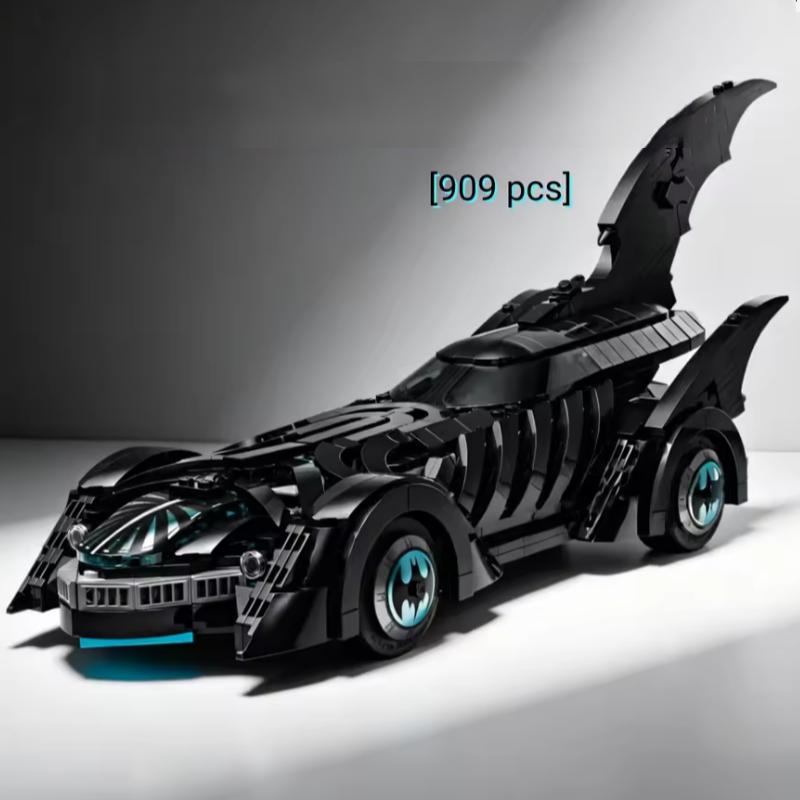 2026 New 909pcs Arrival Car Series Bricks Bat Mobile Alternate Model Home Decor Toys Moc Famous Movie Toys Birthday Party Gifts