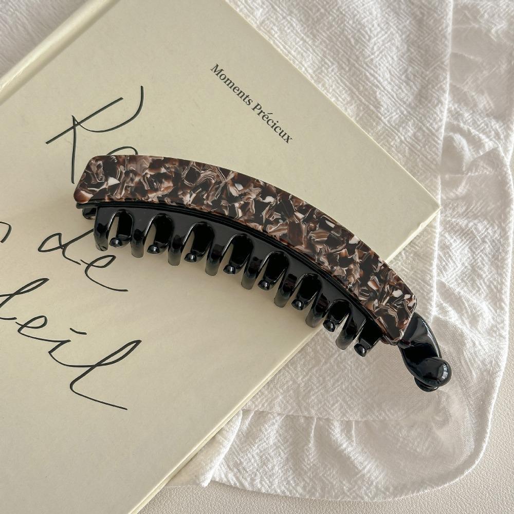 Acetic Acid Acetate Banana Clip Large Size Hairpin Creative Leopard Print Hair Clip  Daily