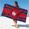 Miami Football Fan Beach Towel, Aqua and Orange Team Color Design Quick-Dry Sand-Free Bath Towel, Unique Gift for Men