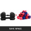 Adjustable Dumbbells 24kg / 52.5-pound Short Barbell Quick Choice for Home Gym Workouts