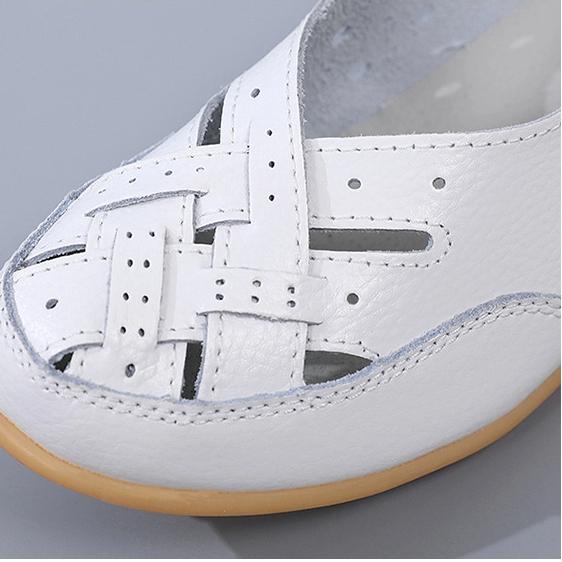 35-46 Stor Størrelse Fuglerede Sommer Damesko Hul Mokasiner TPR-såle Tå Damesko Middelaldrende og Eldre Morssko