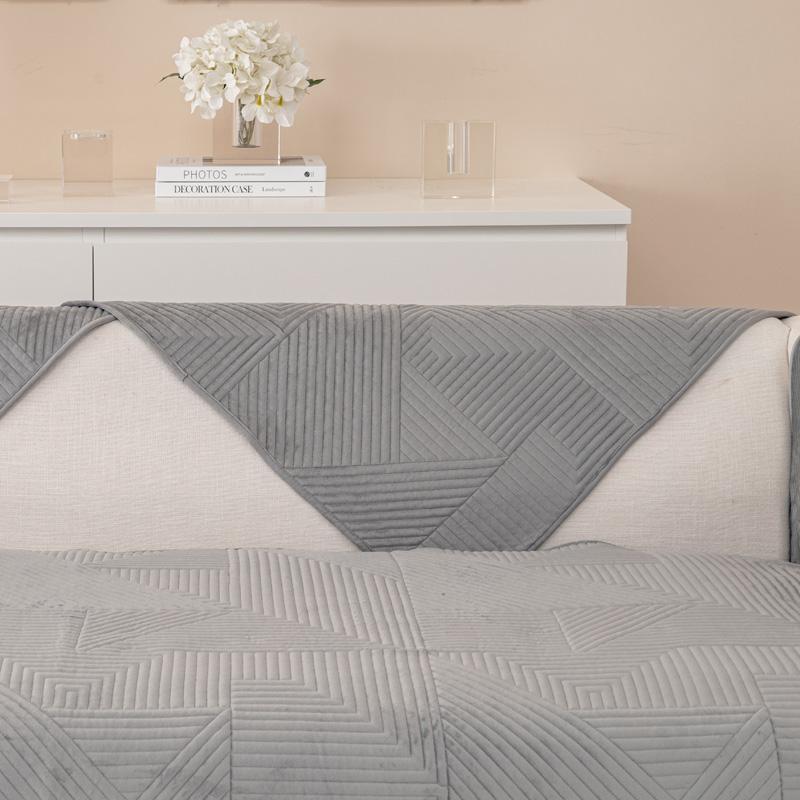 Non-SlipThicken Plush Sofa Cushion Mat Modern Simplicity Sofa Towel Home Couch Winter Milk Plush Sofa Cover for Living Room
