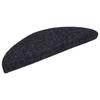 VidaXL Tapis d'escalier autocollants 20 pièces 56 x 17 x 3 cm Noir Demi-rond 3365669