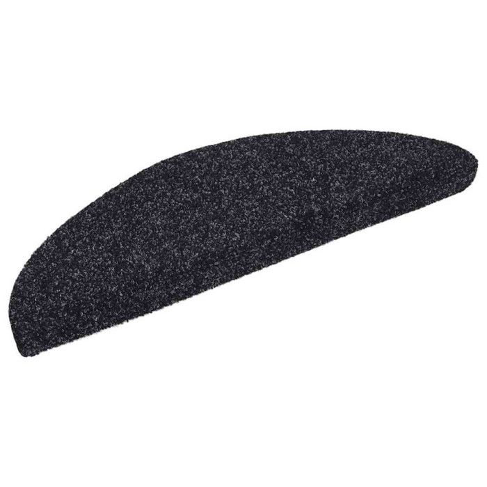 VidaXL Tapis d'escalier autocollants 20 pièces 56 x 17 x 3 cm Noir Demi-rond 3365669