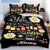 Yellowsunflower Customize Your Name Duvet Cover Softbedding Set For Bedroom Guest Room And Dorm Decoration Threepiece Set Includes 1 Duvet Cover 2