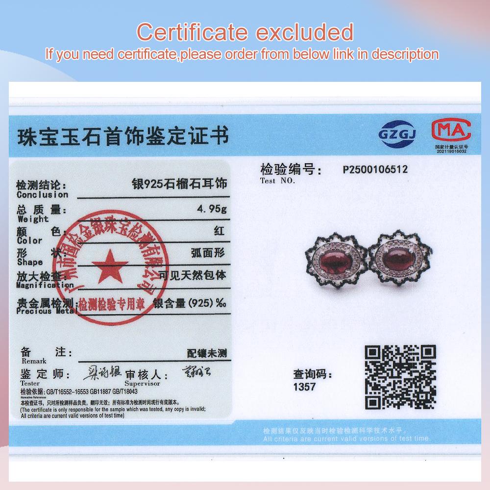 Cercei Retro de Lux Ușor din Argint Sterling 925 cu Pietre Prețioase Naturale de Granat Roșu Bijuterii Fine Cadou pentru Femei