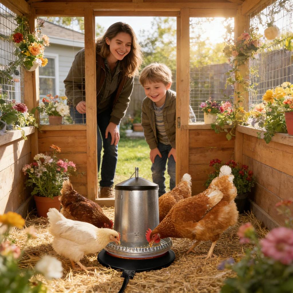 Chicken Waterer Heater Anti-Freeze Poultry Drinking Equipment Chicken Waterer Heater For Winter For Farm Coops Duck Rooster