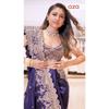 Heavy Soft Rangoli  Silk Fabric Coding with Sequence C Pallu Work and Multi Thread Arco Cut border,Blouse (Need To Be Stitched As Per Size And Fit)