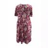 Women's short-sleeved round neck printed knee-length dress