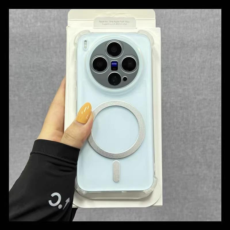 

Для Magsafe Магнитный Противоударный Чехол Для VIVO X300 Pro Беспроводная Зарядка Прозрачная Мягкая Силиконовая Накладка Для VIVO X300 X200 Pro Бампер vivo X200 Ultra белый