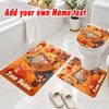 Personalized Animal Crossing 3Pcs Flannel Toilet Mat Set Custom Text Bathroom Rug Non Slip