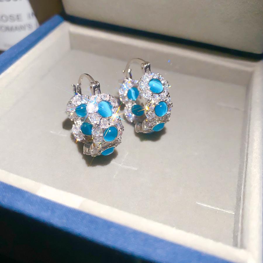 French Pearl Beads Zircon Pearl Stud Earrings - Elegant and Versatile High-End Accessories
