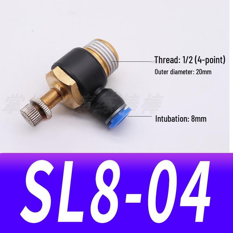 Pneumatic Connector SL8-02, Throttle Valve SL6-01, Speed Control Valve SL4-M5, Air Hose SL10-03, SL12-04
