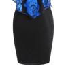 Vestido ajustado de talla grande para mujer, con estampado floral, chal, cómodo, largo hasta la rodilla, temperamento, vestido de medio cuerpo para salir