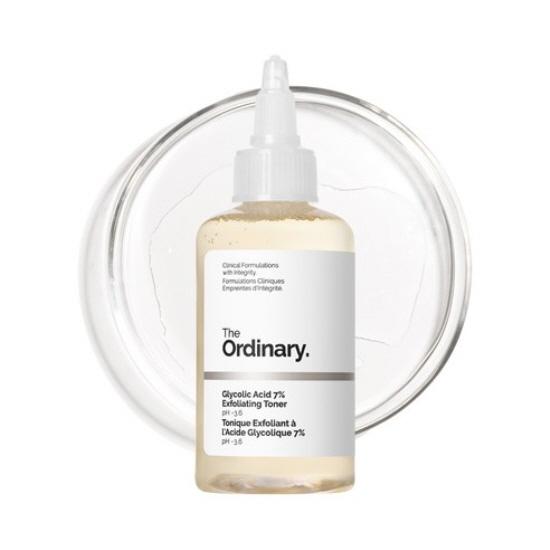 The Ordinary Glycolic Acid 7% Exfoliating Toner 100ml – AHA Brightening & Skin Texture Refining Toner Toner 100ml