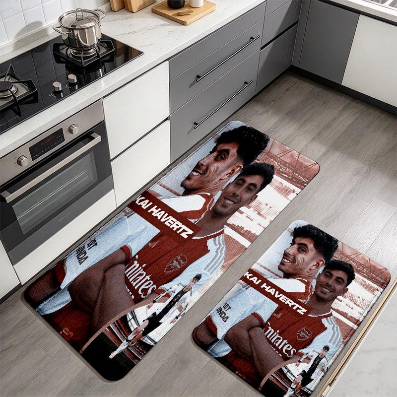 Kai Havertz Champion Flannel Kitchen Mat Christmas Soft Area Rug Non Slip Floor Carpet Home Decoration