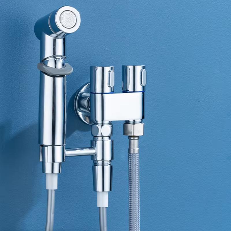 Dual Outlet Angle Valve Toilet Cleaning Sprayer Set Portable Cold Water Bidet Handheld Bathroom Accessories Anna Shower