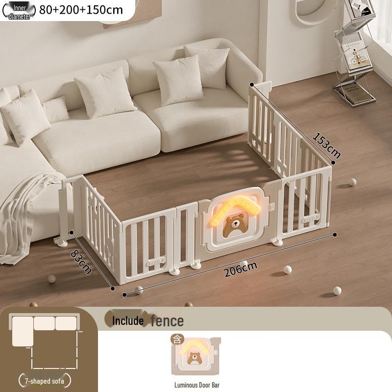 Three-Sided Baby Sofa Rail and Crawling Mat for Indoor Play