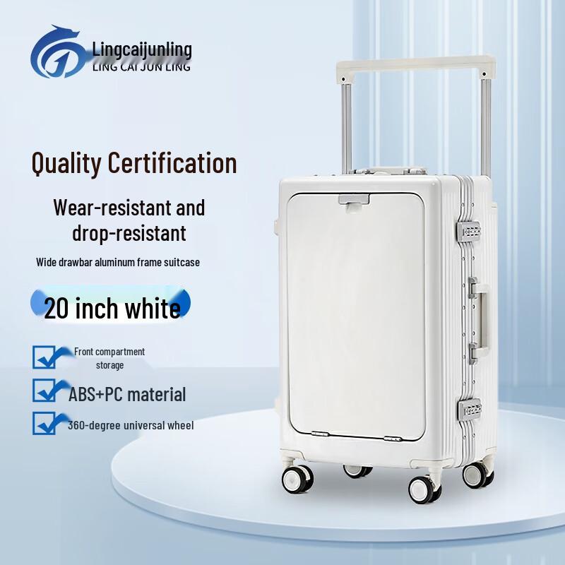 

Lingcai Junling Wide Handle Aluminum Frame Spinner Suitcase