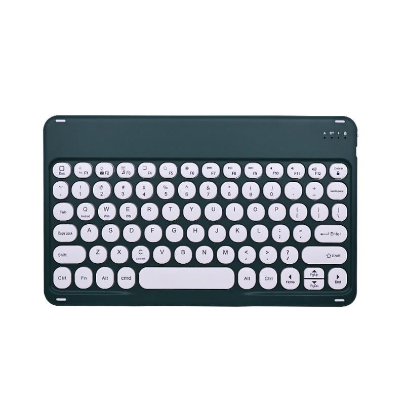 

Round Keycaps Bluetooth Keyboard & Mouse Set for iPad 10/Tablet/Phone - Magnetic Suction, Compatible with Thai & French Languages 10-inch Keyboard темно-зелений колір
