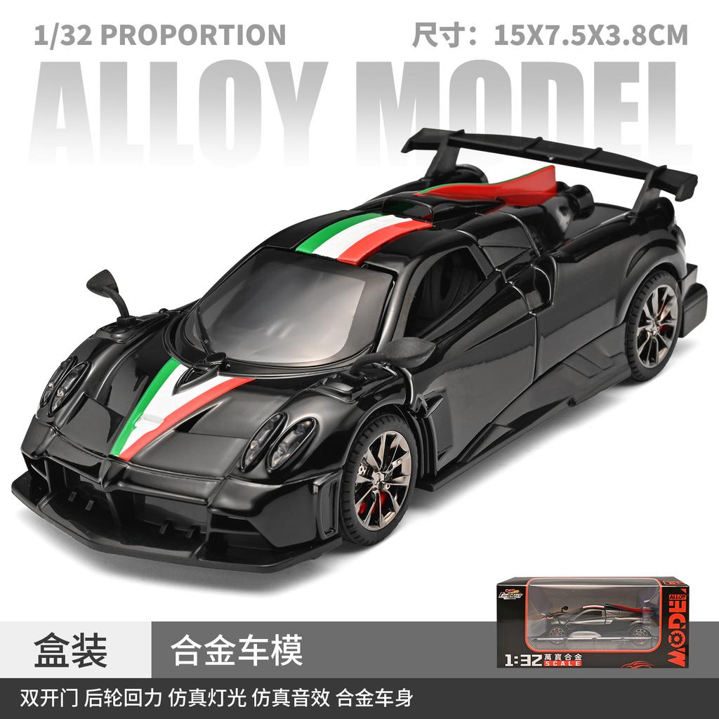 1:32 Imola Model Toy Sports Cars Alloy Diecast Supercars Sound Light Doors Opened Pull Back for Kids Gift