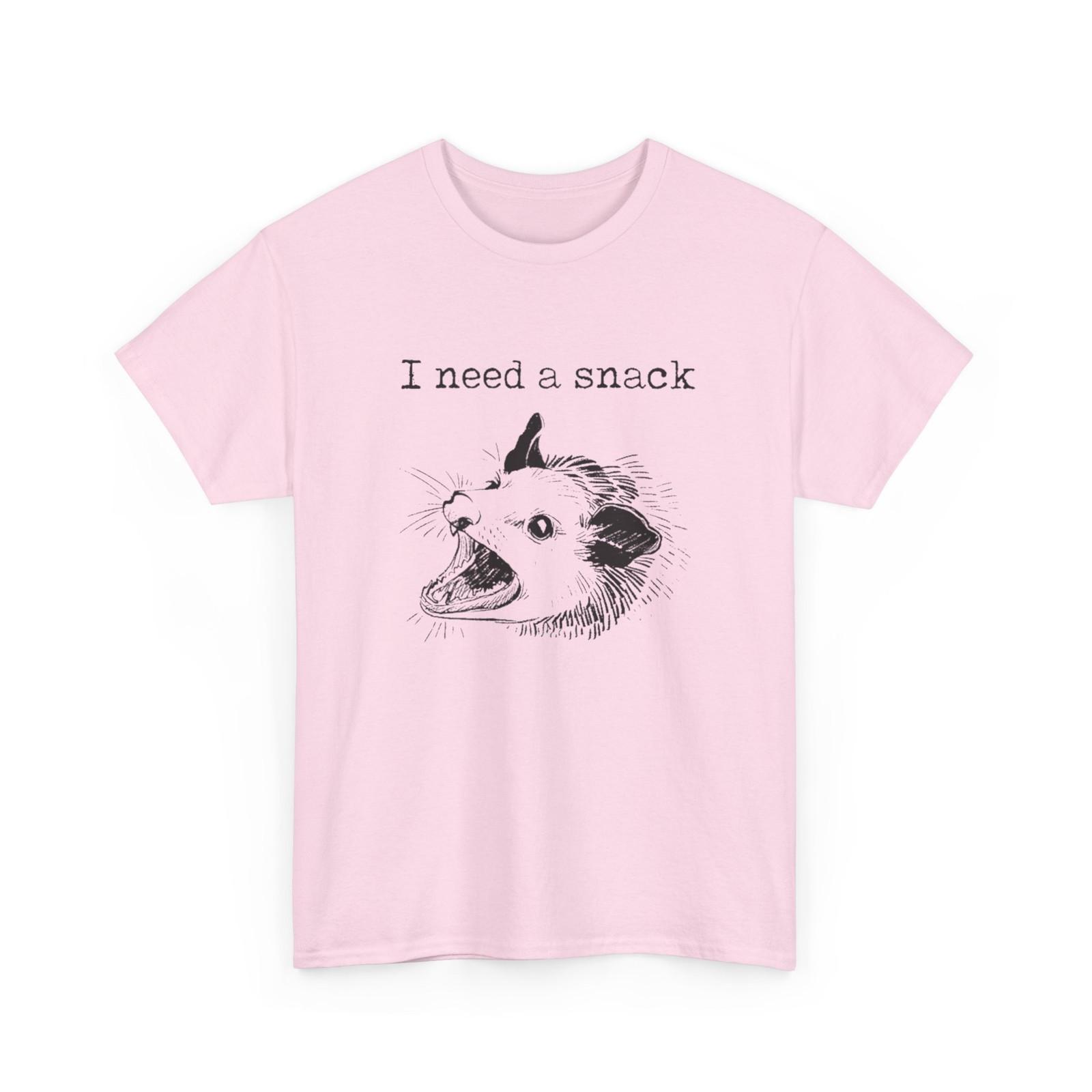 Opossum Funny Shirt, I Need a Snack Meme Men T-Shirt XXL