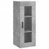 Highboard Concrete Grey 34.5x34x180 cm Engineered Wood