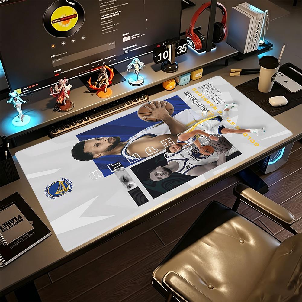 Golden State Curry Game Day Customizable Name Mouse Pad Gaming Laptop Mouse Pad Computer Desk Keyboard Mat Non-Slip Rubber Bottom