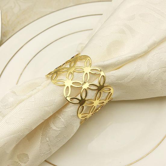 6Pcs Hollow Metal Shape Napkin Ring Wedding Party Dinner Banquet Table Ornament