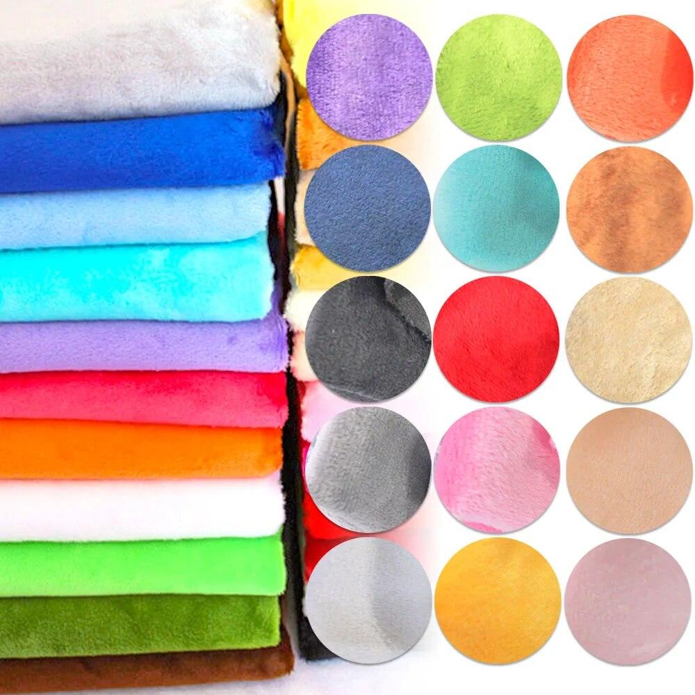 Minky Fabric Super Soft Plush Velvet Fabrics Diy Handmade Home Textile Toy Doll Apparel Cushion Pillow Blanket Material