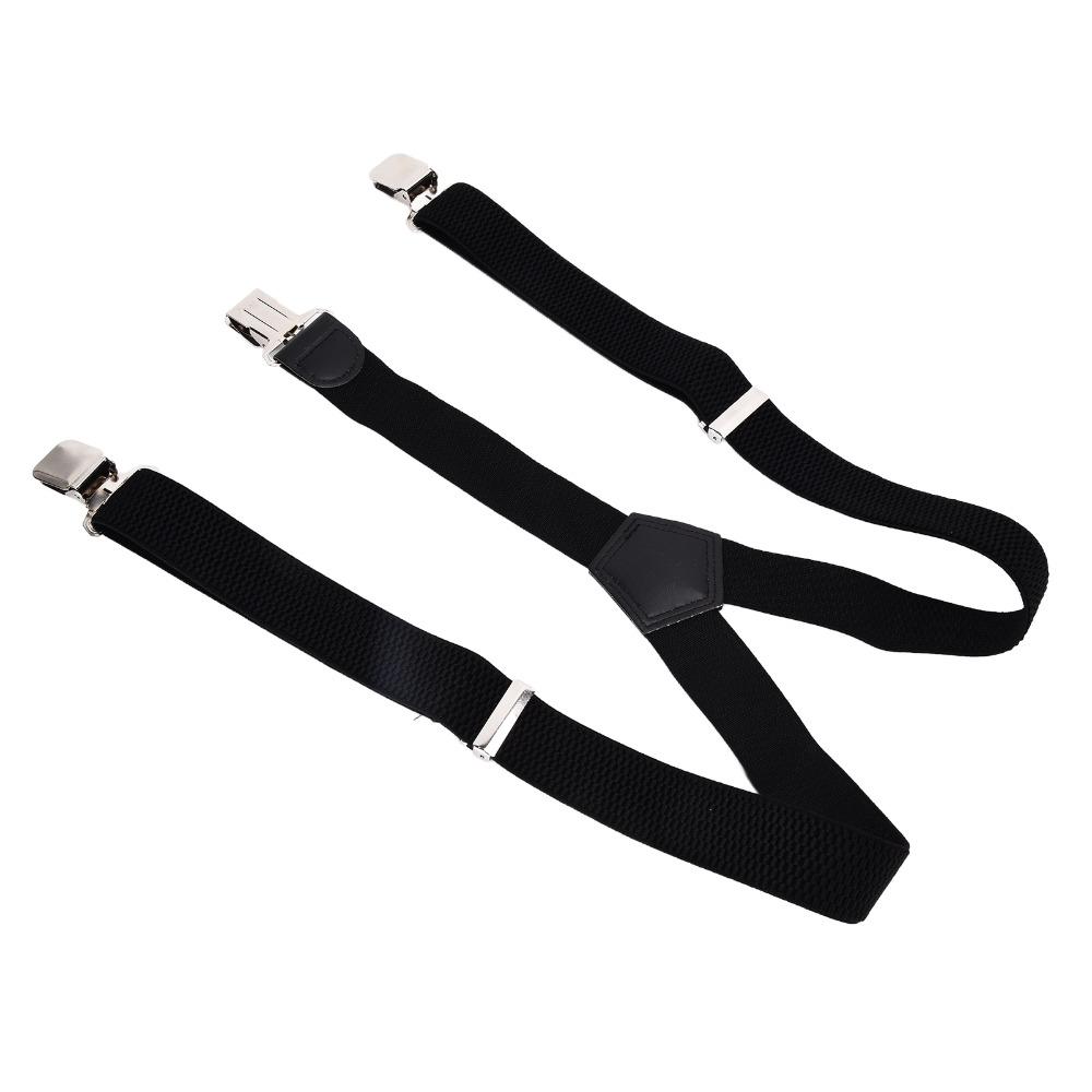 1pcs Adjustable Metal Clip Mens Suspenders 4cm Width Stretchable Length Heavy Duty Suspenders Wide Suspenders For Business