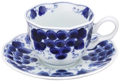 Mino Ware Coffee Bowl Plate Dyed Grape Made In Japan 502-19